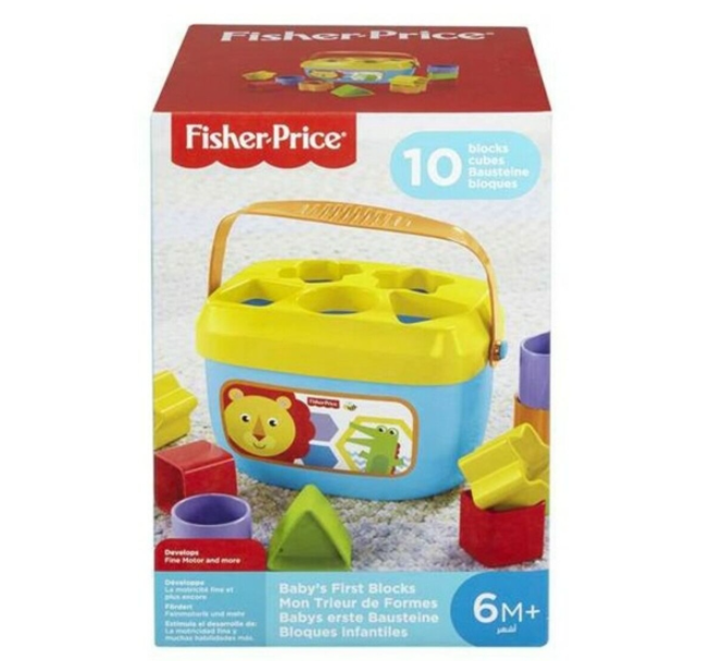 Basket with Building Blocks Mattel FFC84 10 pcs